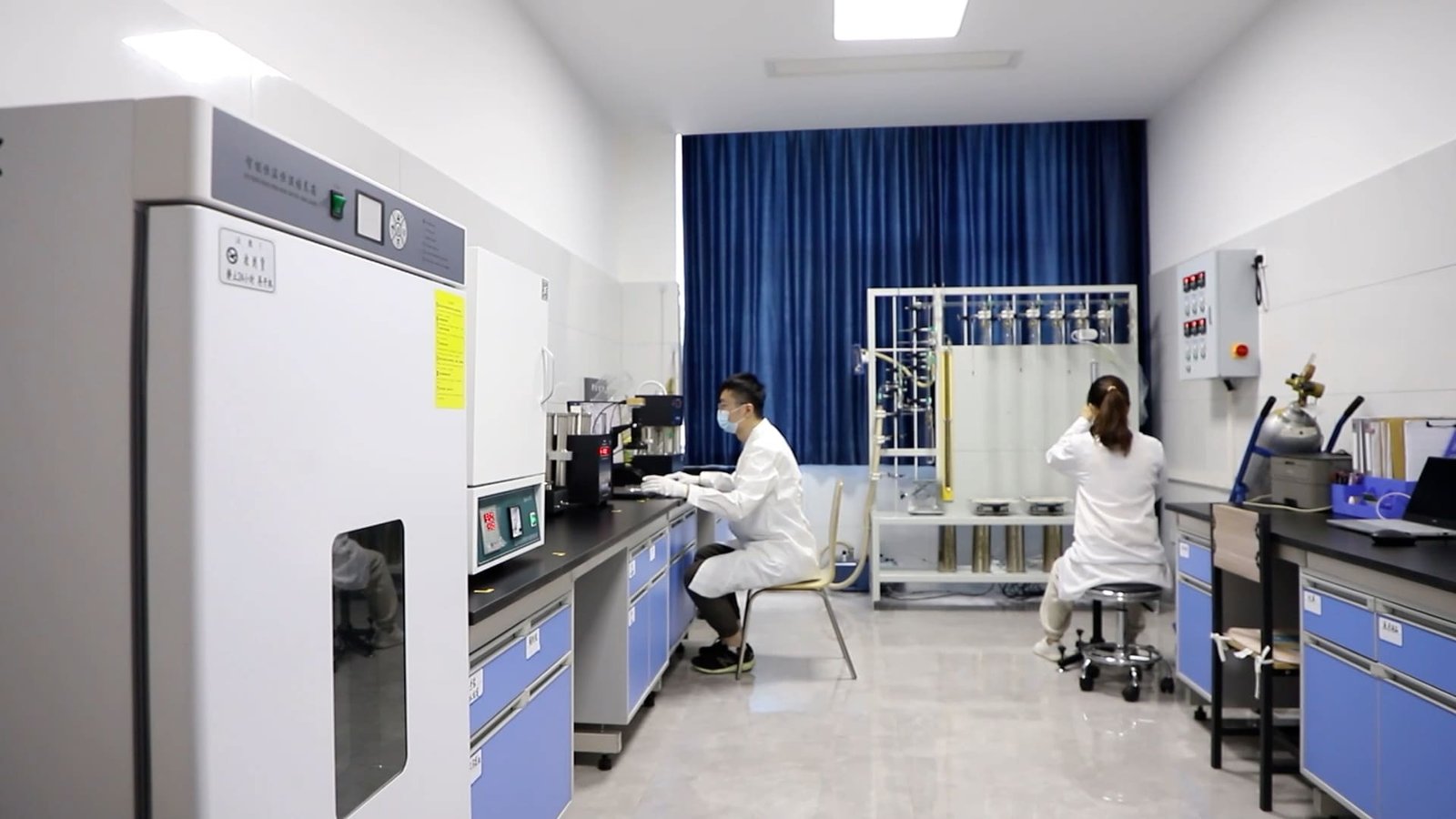 A microscopic view showing the porous structure of a molecular sieve