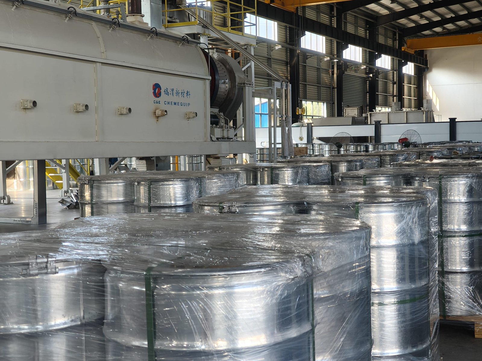 Automated factory production line for molecular sieves