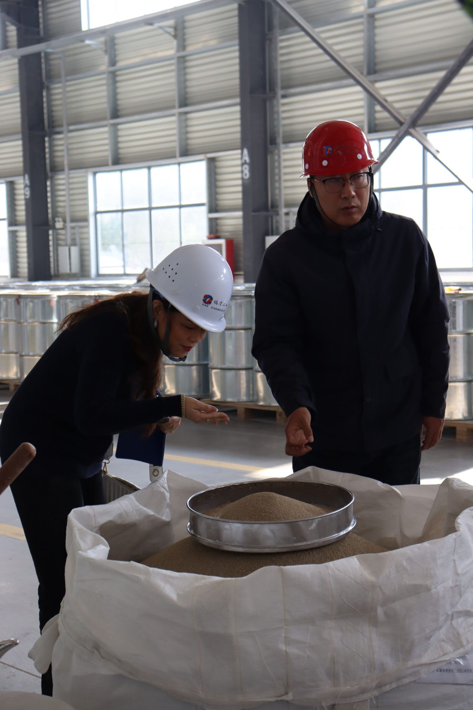 A close-up of high-quality molecular sieve beads being tested in a lab