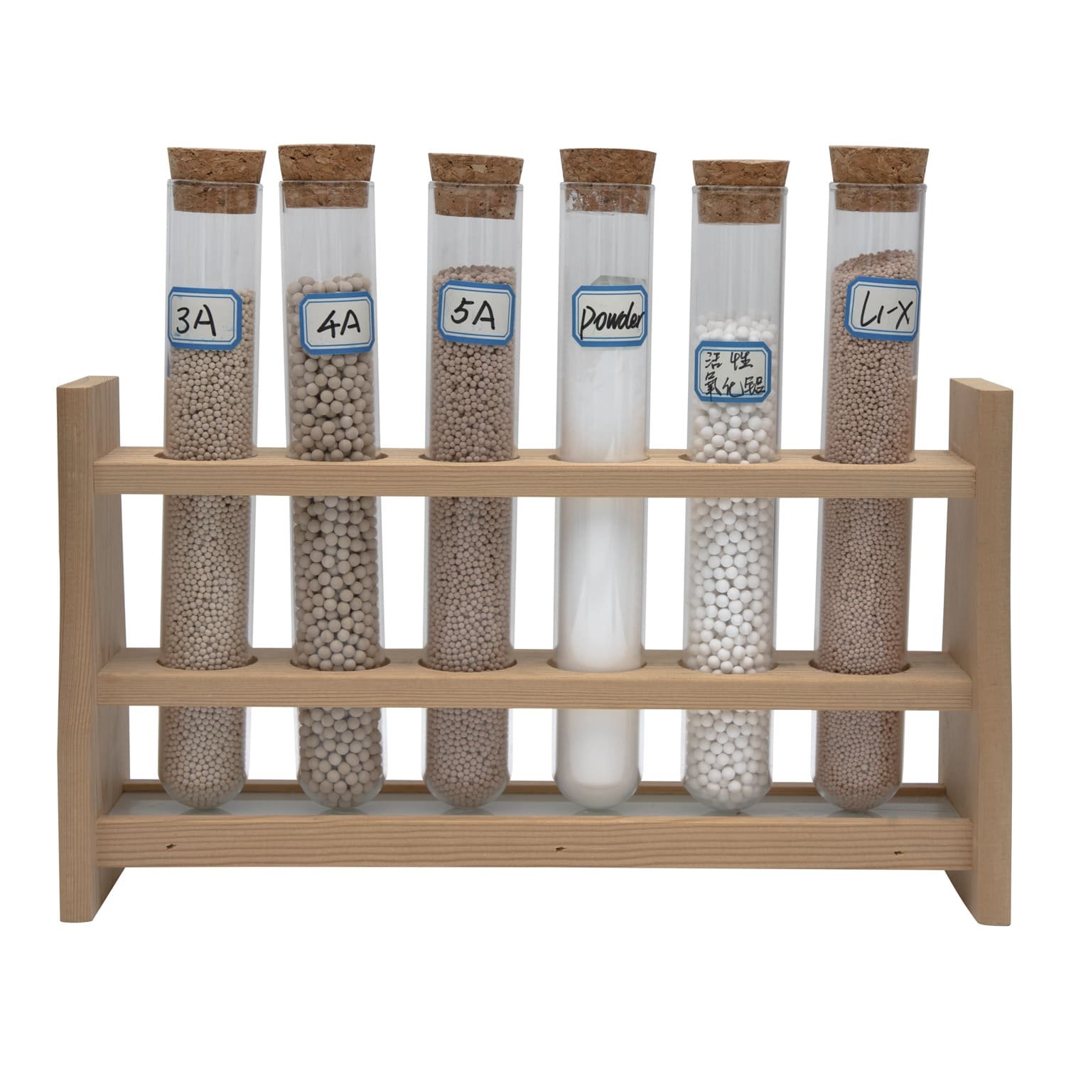 Cross-section of a molecular sieve pellet showing pores