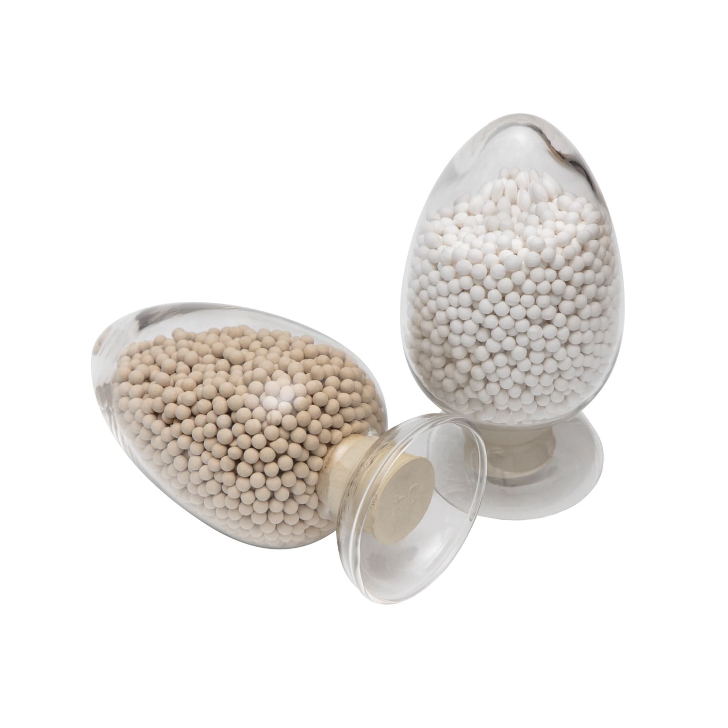 A diagram showing a layered desiccant bed in an adsorption dryer tower