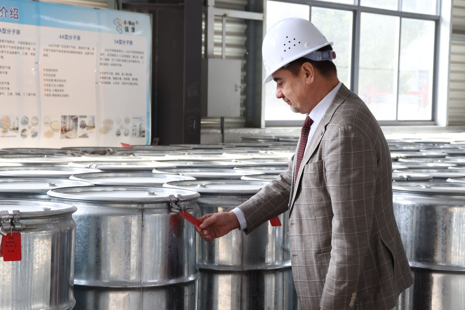 close-up of uniform molecular sieve beads