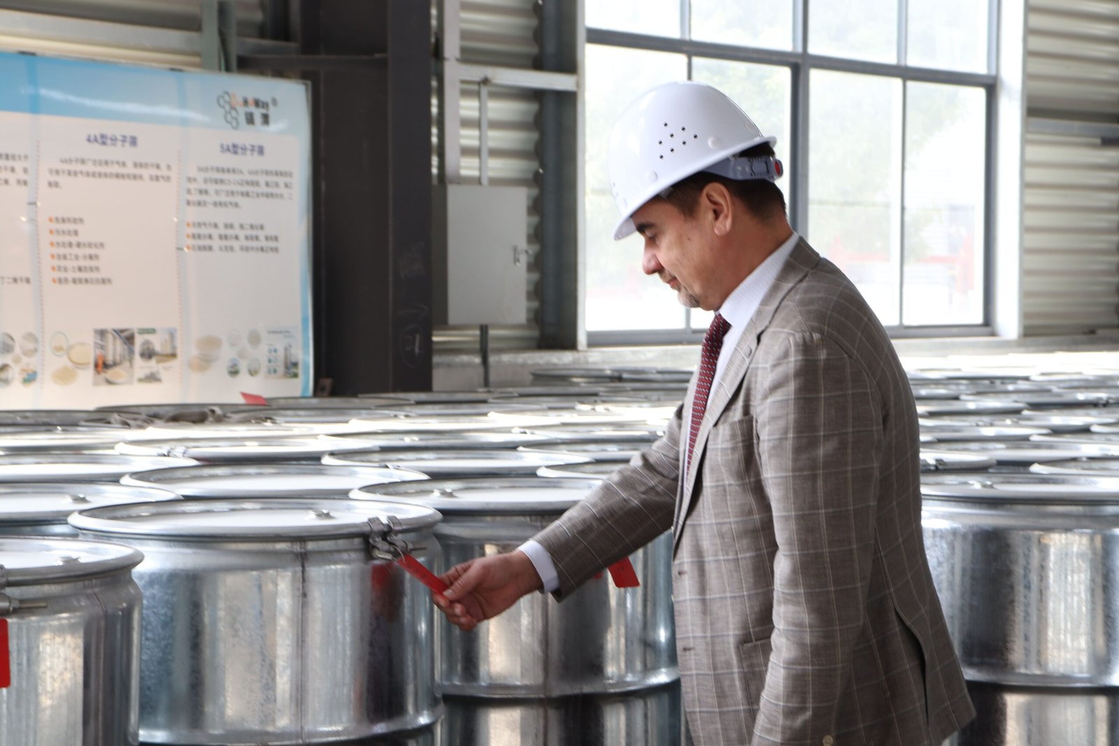 activated alumina spheres in hand